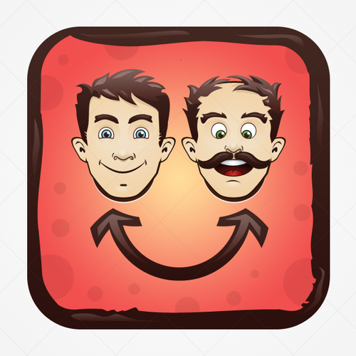 icon or button design for Face Shuffler Design by pixaroma