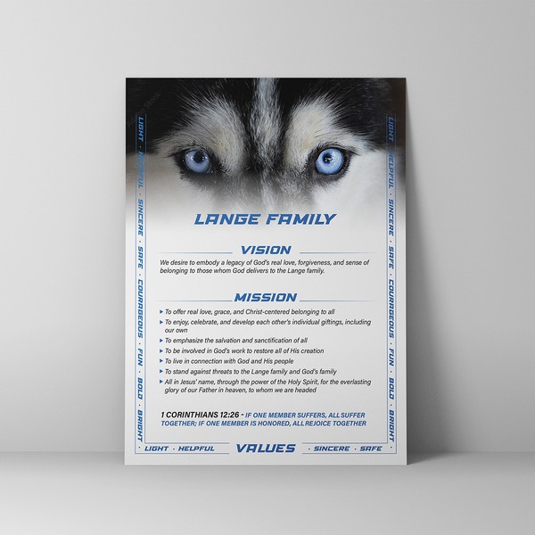Lange Family Huskies Poster Design