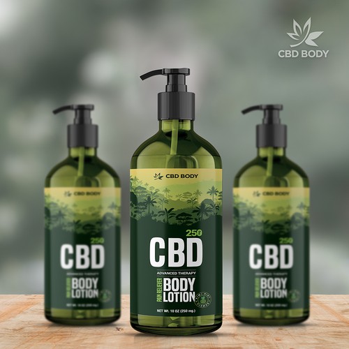 CBD Body Lotion Label Design Contest Design by Manoj Gajjar