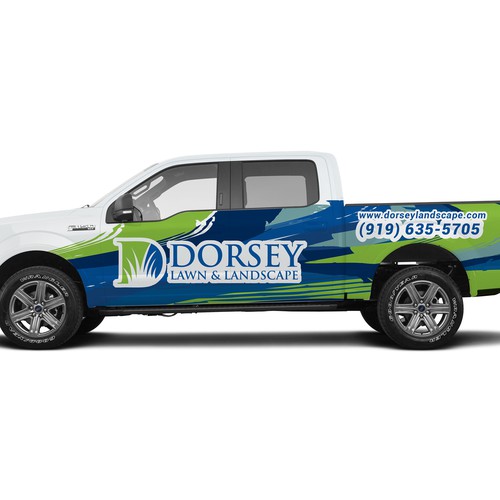 Lawn Care Truck Wrap Design - Ford F150 Crew Cab Design by RicardoRS