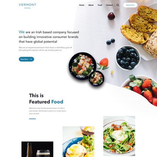 Proposition sur un concours de Design de landing page, réalisée par FuturisticBug