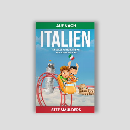 Funny Book Cover Illustration about Italy Design by Alem Duran