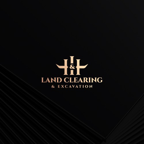 LOGO AND LETTER HEAD FOR H&H LAND CLEARING AND EXEXCAVATION Design by Rozzium