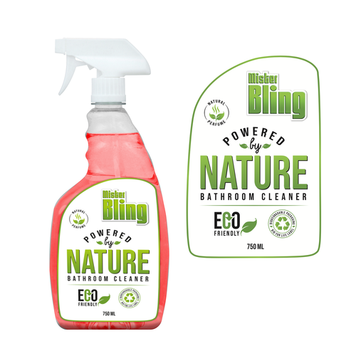 Natural, Bio, Eco Bathroom Cleaner label Design by Kat.Fil