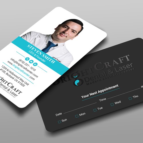 Modern Dental and Medical SPA business card Design by prosenjit_P