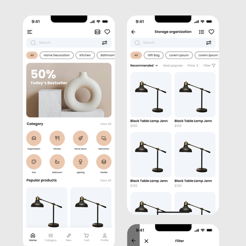 We need a powerful app design for selling home finds Design by Nur-Sana