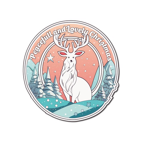 Design A Sticker That Embraces The Season and Promotes Peace Design by kakon's Illustration
