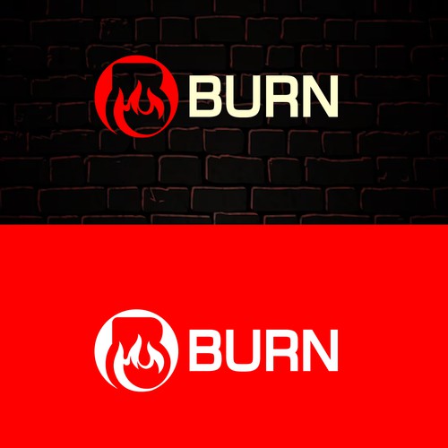 “Design a fierce, industrial-chic brand identity for a HIIT gym called BURN” Design by PrintFactory ™