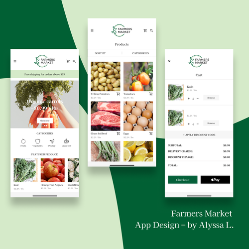 Farmers Market App Design por Alyssa Lapid