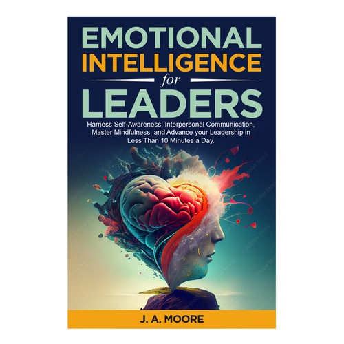 Need an Emotional Intelligence for leaders book cover. Design by anisha umělec