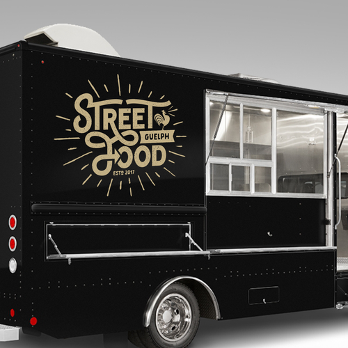 Create a trendy, vintage-inspired logo for a new Food Truck! Diseño de GURU23
