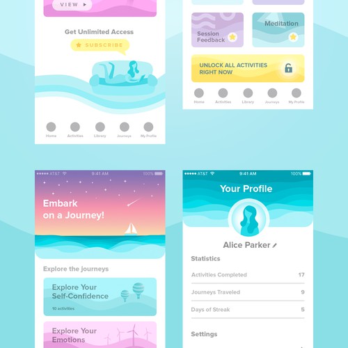 Mental Health App needs fresh design ideas Diseño de Uladzis