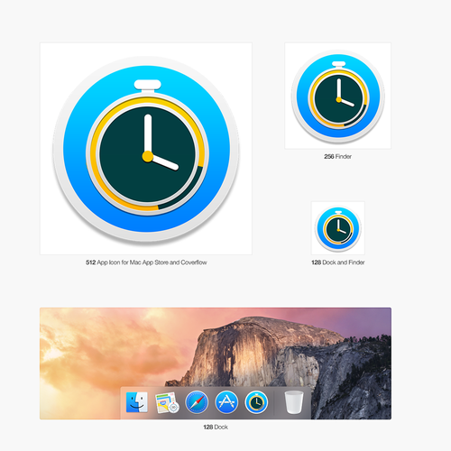 Stopwatch app icon for Mac OS X app "Menu Stopwatch" | Icon or button