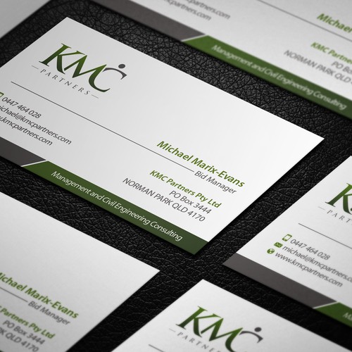 KMC Partners Business Card Design Design by AYG design