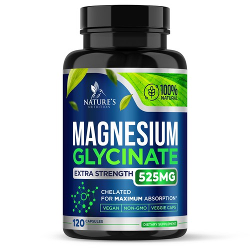 Natural Magnesium Glycinate Design needed for Nature's Nutrition Design by gs-designs