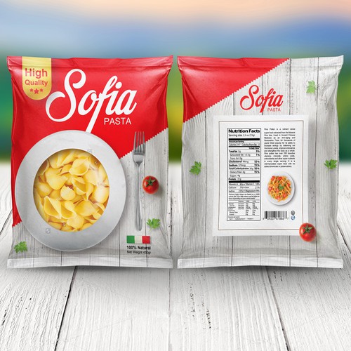 Design a colorful Pasta packaging for Sri Lanka's largest pasta