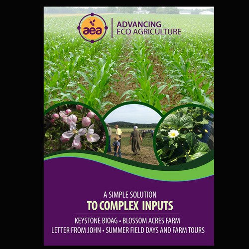 Create a front and back page cover for an agricultural ...