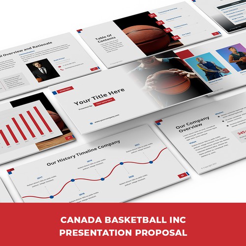 Pitch Deck - NBA player development & management Réalisé par SlideFactory