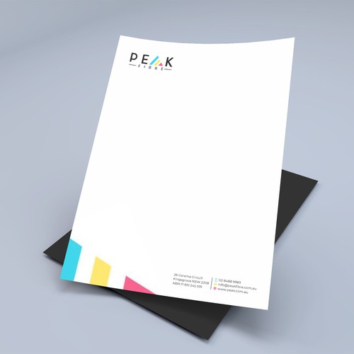 Creative, slick, professional Stationary for New Brand - Peak Fibre - Design by Xclusive16