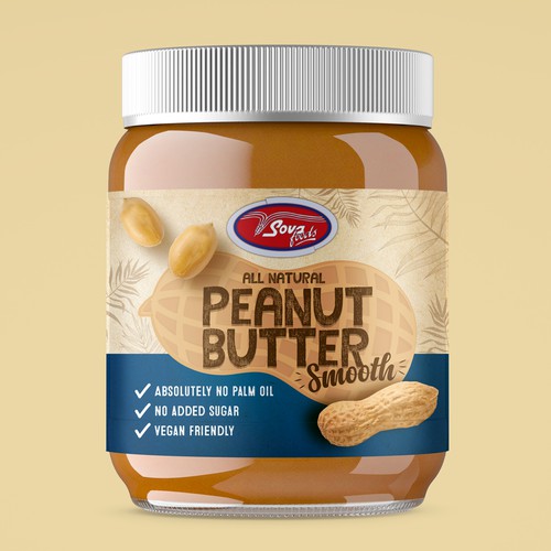 design a modern label for a New all natural peanut butter Design by Holiday26