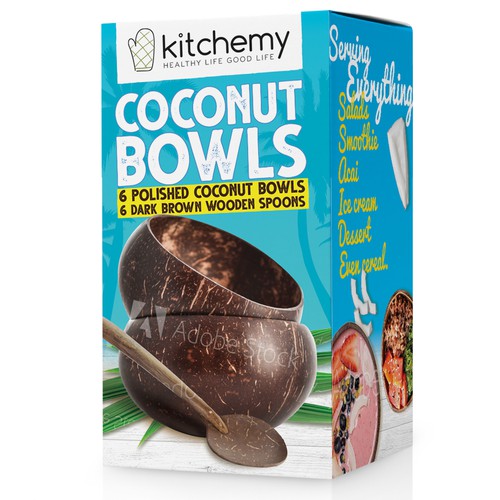 Coconut Bowls - Box Packaging Design Design by BLL•DSN