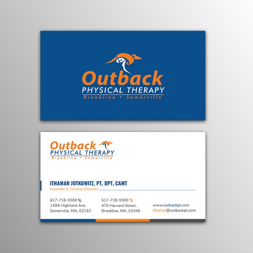 Business card for 2 clinic physical therapy office Design by ™SF_Design™