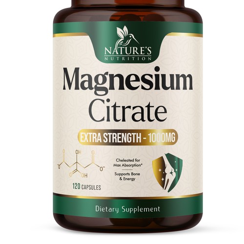 Premium Magnesium Citrate Design needed for Nature's Nutrition Design by UnderTheSea™