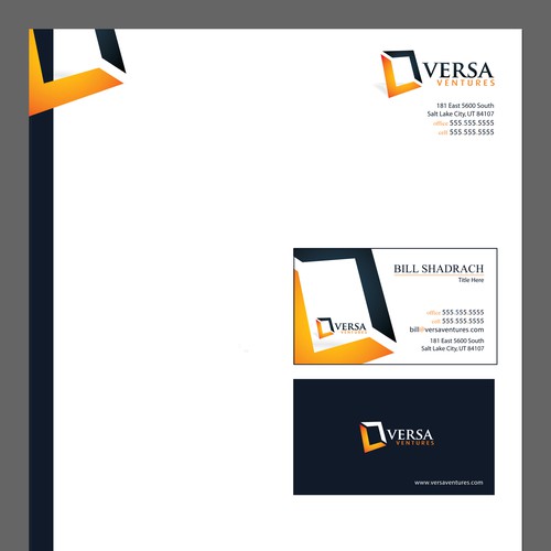 Versa Ventures business identity materials Design by Ccastellana