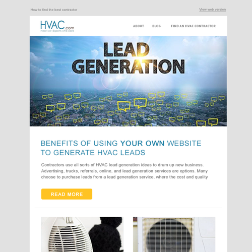 Design HVAC Email Template (MailChimp) - Super Simple & Quick Project! Design by ninatailles
