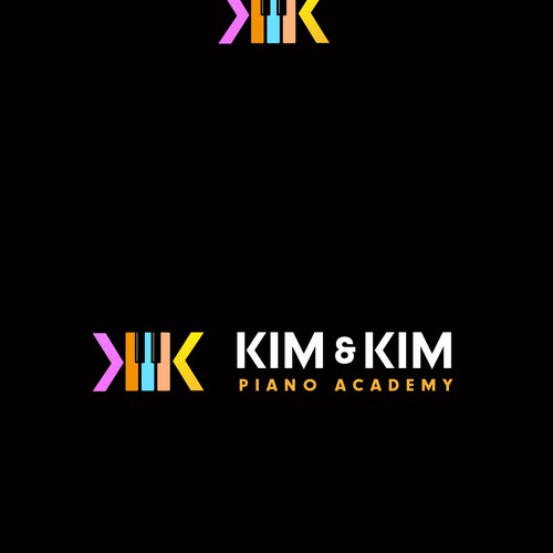 Logo to appeal adult piano students for online piano school called Kim & Kim Piano Academy Design by Matt *