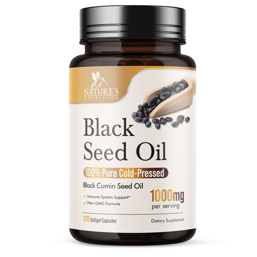 Natural Black Seed Oil Design Needed for Nature's Nutrition Design by UnderTheSea™