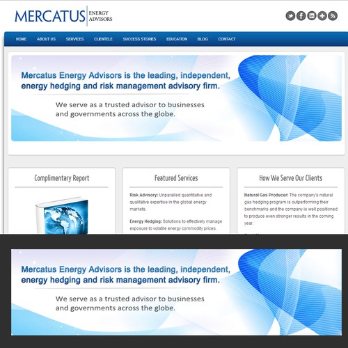 banner ad for Mercatus Energy Advisors  デザイン by AxeL Fx