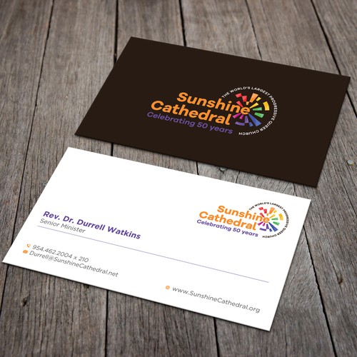 Business Card for Growing Progressing LGBTQ Church Design by Rskylight