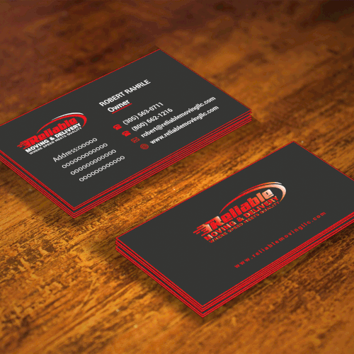 Business Card Design for Moving Company Diseño de Allin1 design