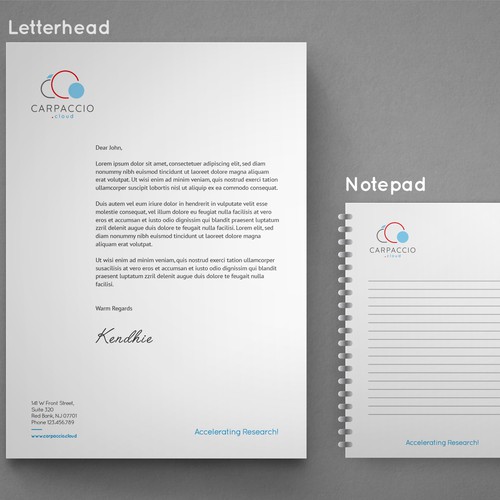 Give more muscle to research with graphic ID for CARPACCIO.cloud Design by kendhie