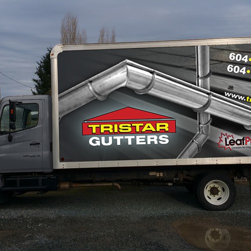 Tristar Gutter truck vehicle wrap (I AM HAVING A PRO INSTALL WRAP) Design by claudyos