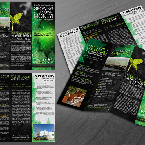 brochure design for Greenhouse Distributors.com Design by PA Design Studio