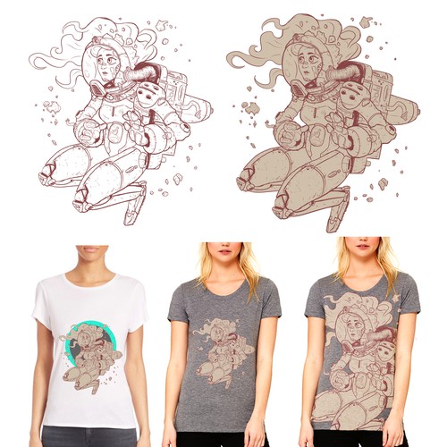 Illustrate a Sci-Fi girl, take over the universe! Design by Desert Monkeys