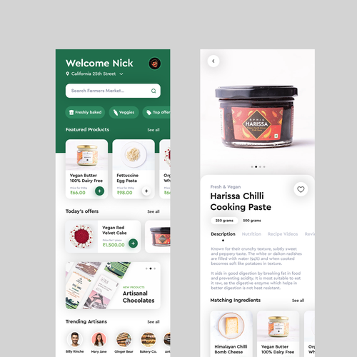 Farmers Market App デザイン by Nick Grivos
