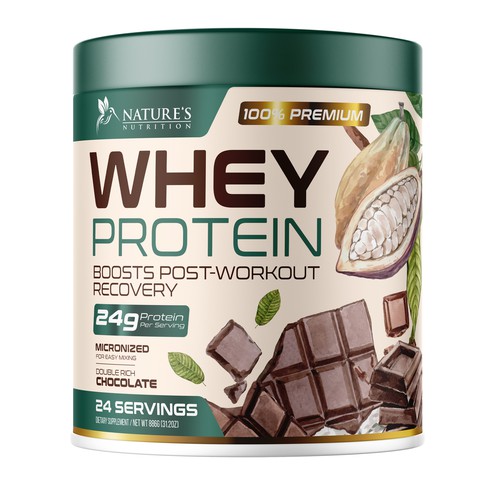 Diseño de Tasty Whey Protein Chocolate Design Needed for Nature's Nutrition de UnderTheSea™