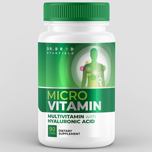 We Need a Vibrant and Scientifically-Inspired Label Design for MicroVitamin Design by Poroyo