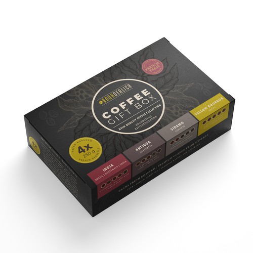 Packaging design for a premium coffee gift box Design by MKaufhold