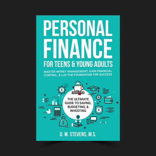 Personal finance cover to appeal to teens and young adults Design by The Cloud Digital