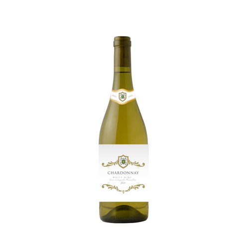 Burgundy Type Label / Chardonnay Design by Naturalcom