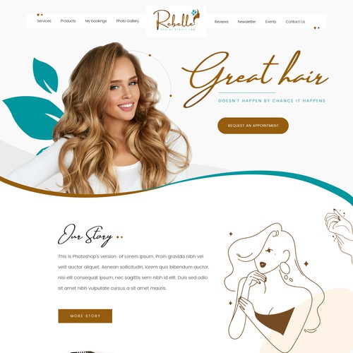 Design Looking for a talented designer to create an unique/ quirky homepage for a Beauty Salon por Adventix