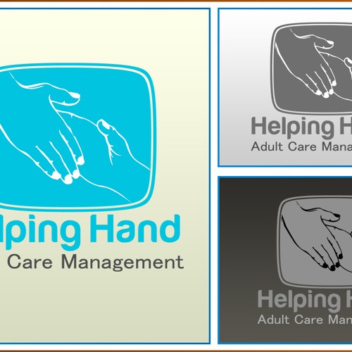 logo for Helping Hand Adult Care Management Design by AKMGFX