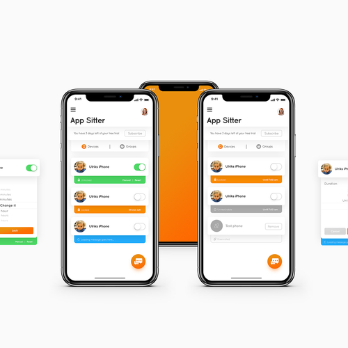 Playful and elegant app design for App Sitter screen time app Design réalisé par Swiss_Design_