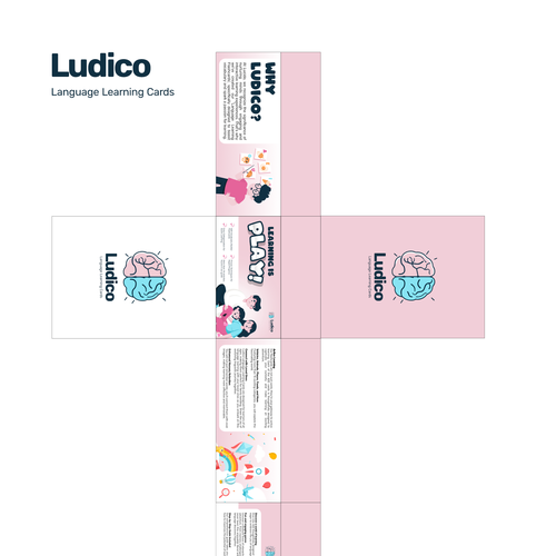 Design a box for language learning flashcards Design by Mr. Rious ⚡