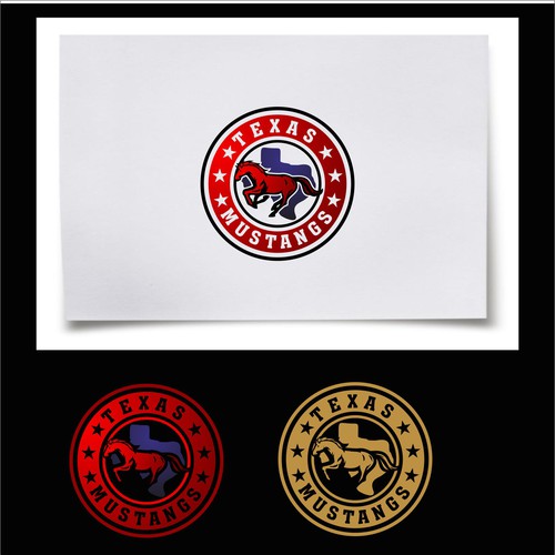 Diseño de Texas Mustangs de SGrph