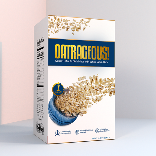 * Looking for an EYE-CATCHING and ELEGANT packaging design for Oatmeal * Design by MKZ STUDIO